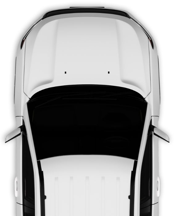 isolated_realistic_metal_matte_white_car_suv_from_top_view